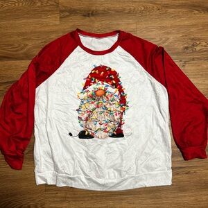 Festive Red and White Gnome Christmas Shirt